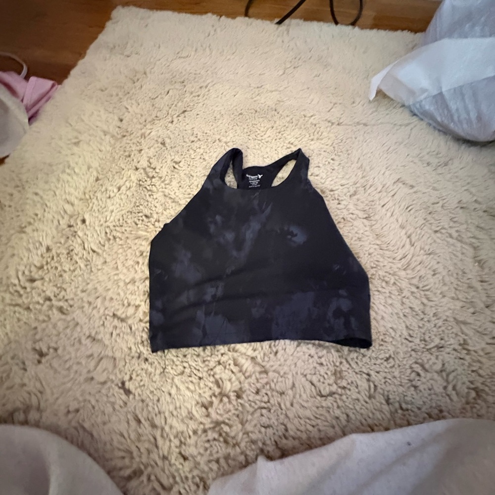 Old Navy Black Tie-Dye Sports Bra